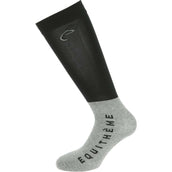 EQUITHÈME Calze da Equitazione Compet Nero/Grigio