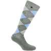 EQUITHÈME Calzini Argyle Grigio chiaro/Azzurro cielo