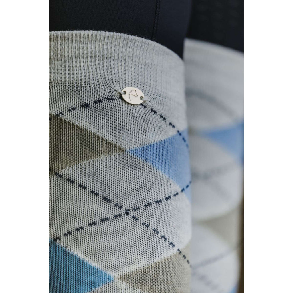 EQUITHÈME Calzini Argyle Grigio chiaro/Azzurro cielo