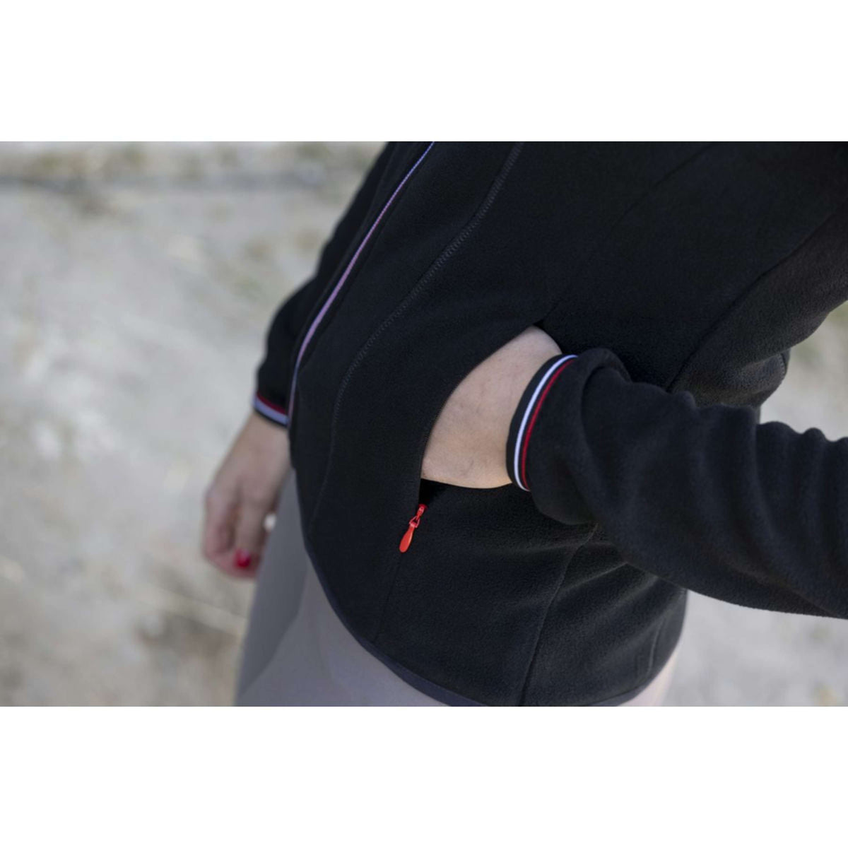 EQUITHÈME Gilet in Pile Lena Nero