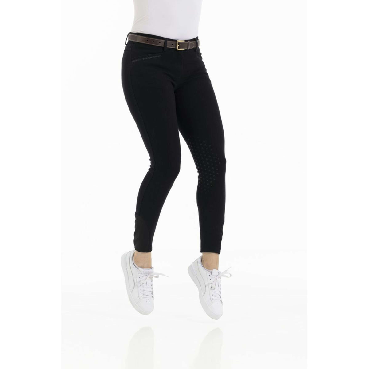 EQUITHÈME Pantaloni da Equitazione Kim Organic Cotton Nero