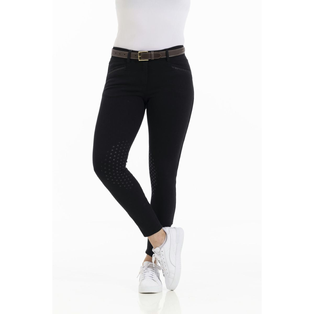 EQUITHÈME Pantaloni da Equitazione Kim Organic Cotton Nero