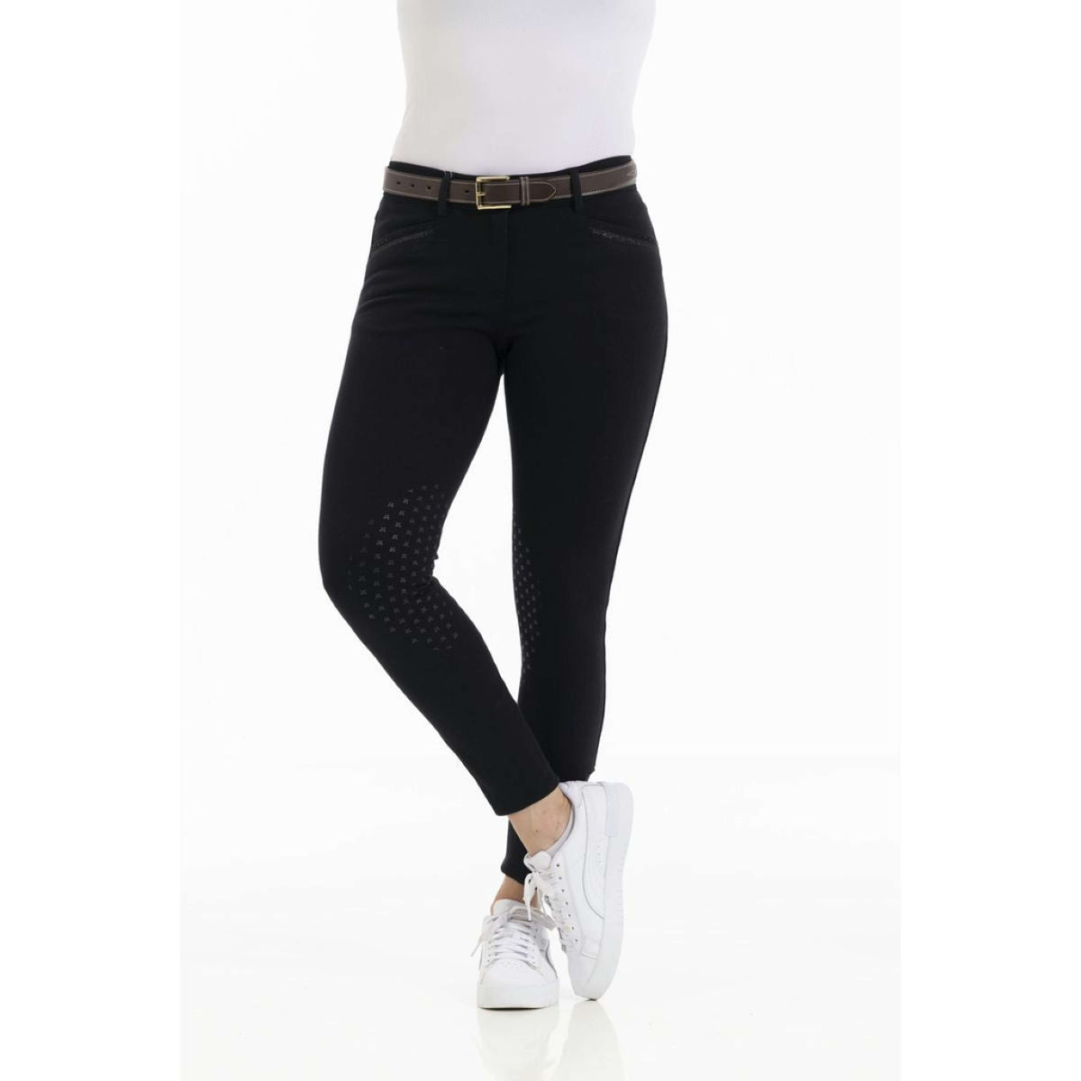 EQUITHÈME Pantaloni da Equitazione Kim Organic Cotton Nero