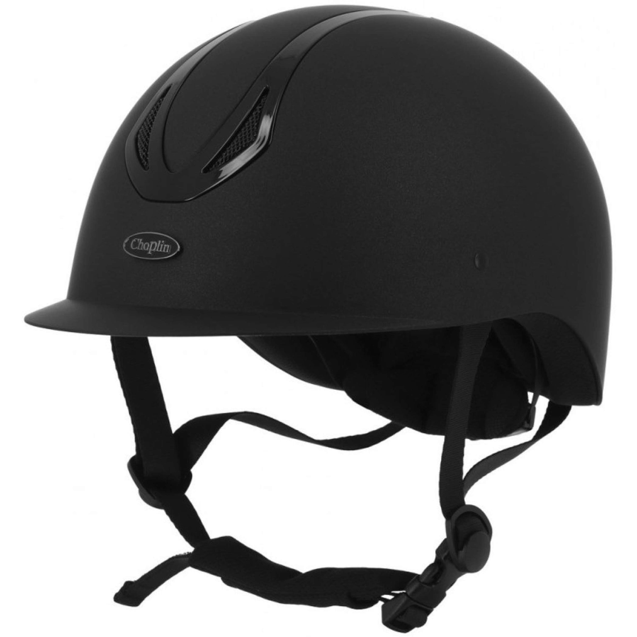 Choplin Casco da equitazione Aero Nero opaco/lucido