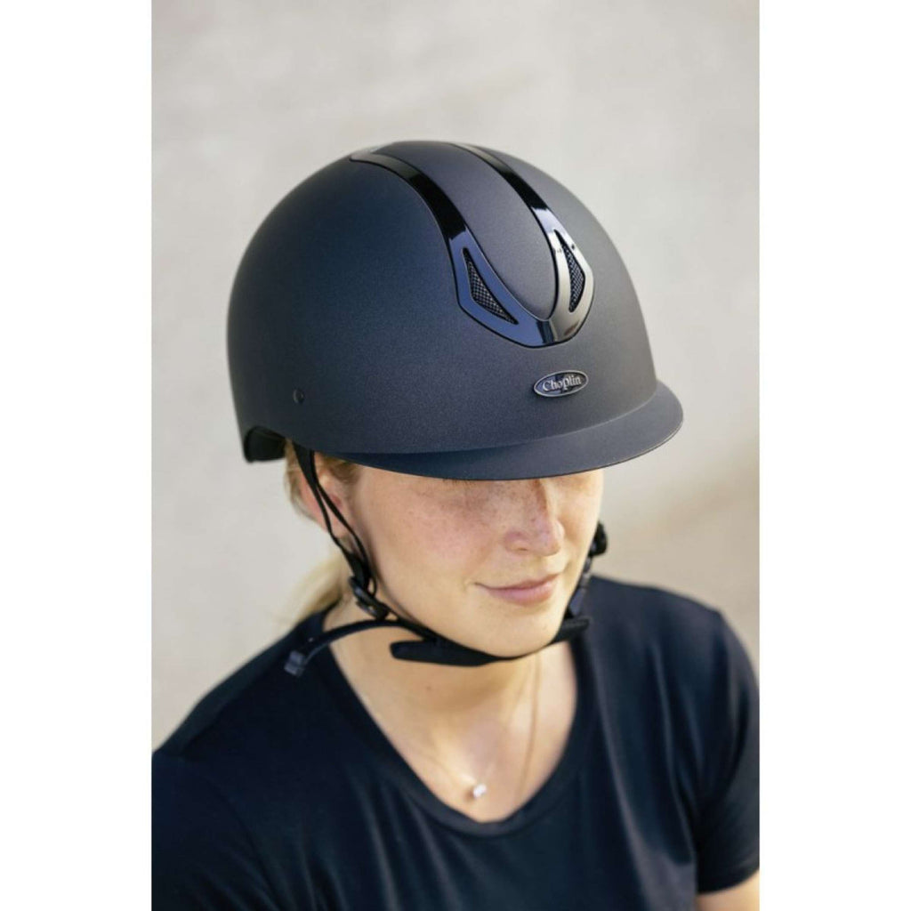 Choplin Casco da equitazione Aero Nero opaco/lucido