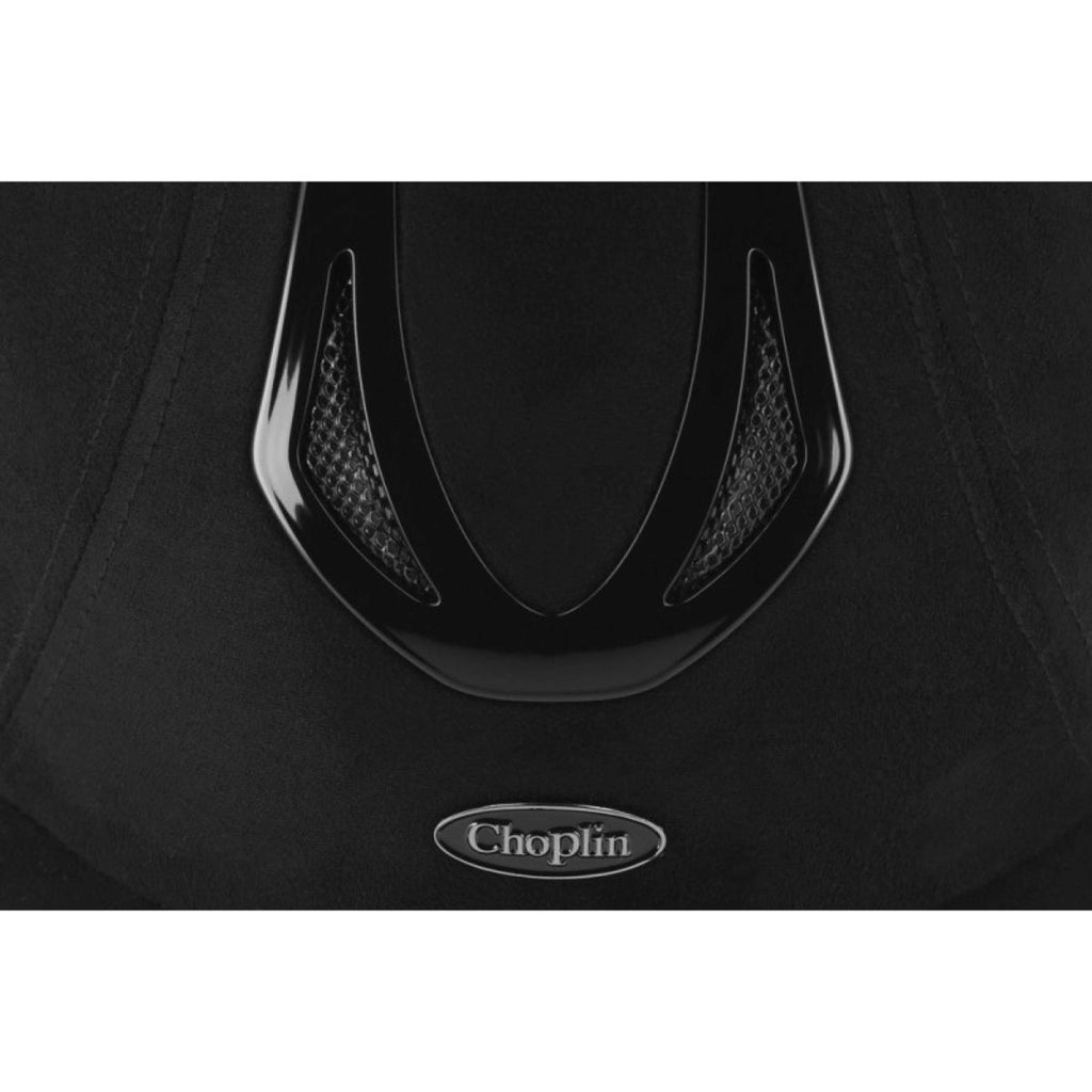 Choplin Casco da equitazione Aero Velvet Nero opaco