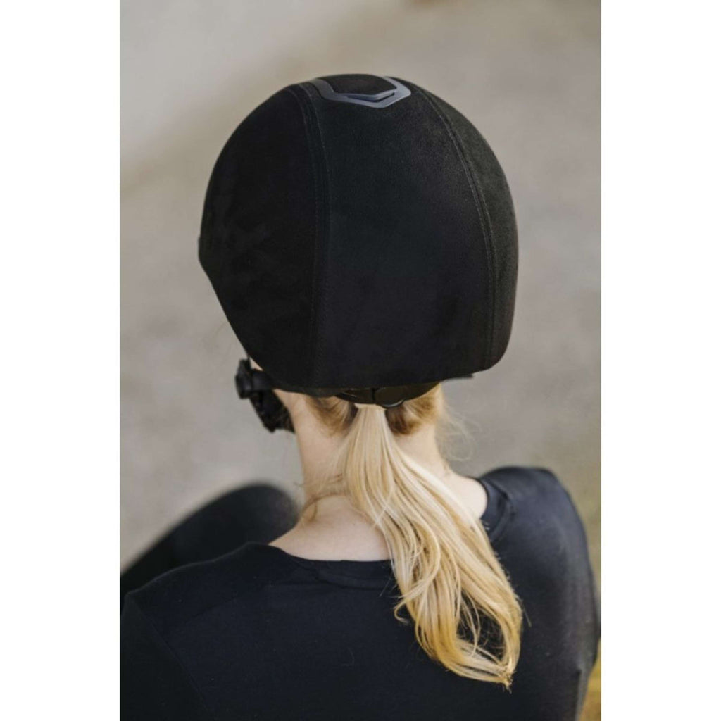 Choplin Casco da equitazione Aero Velvet Nero opaco