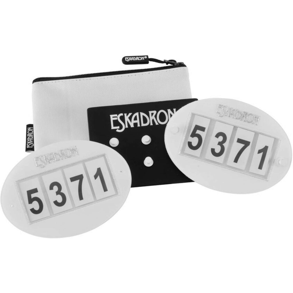 Eskadron Numeri di pettorale Quick-Pin 4 Bianco