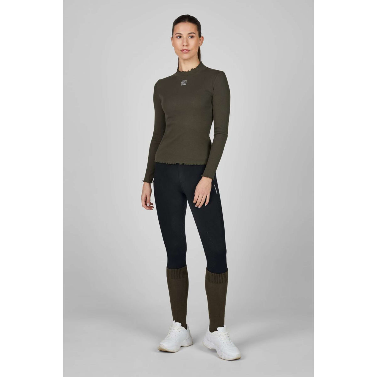Eskadron Maglietta Dynamics Turtleneck Rib Maniche Lunghe Olive