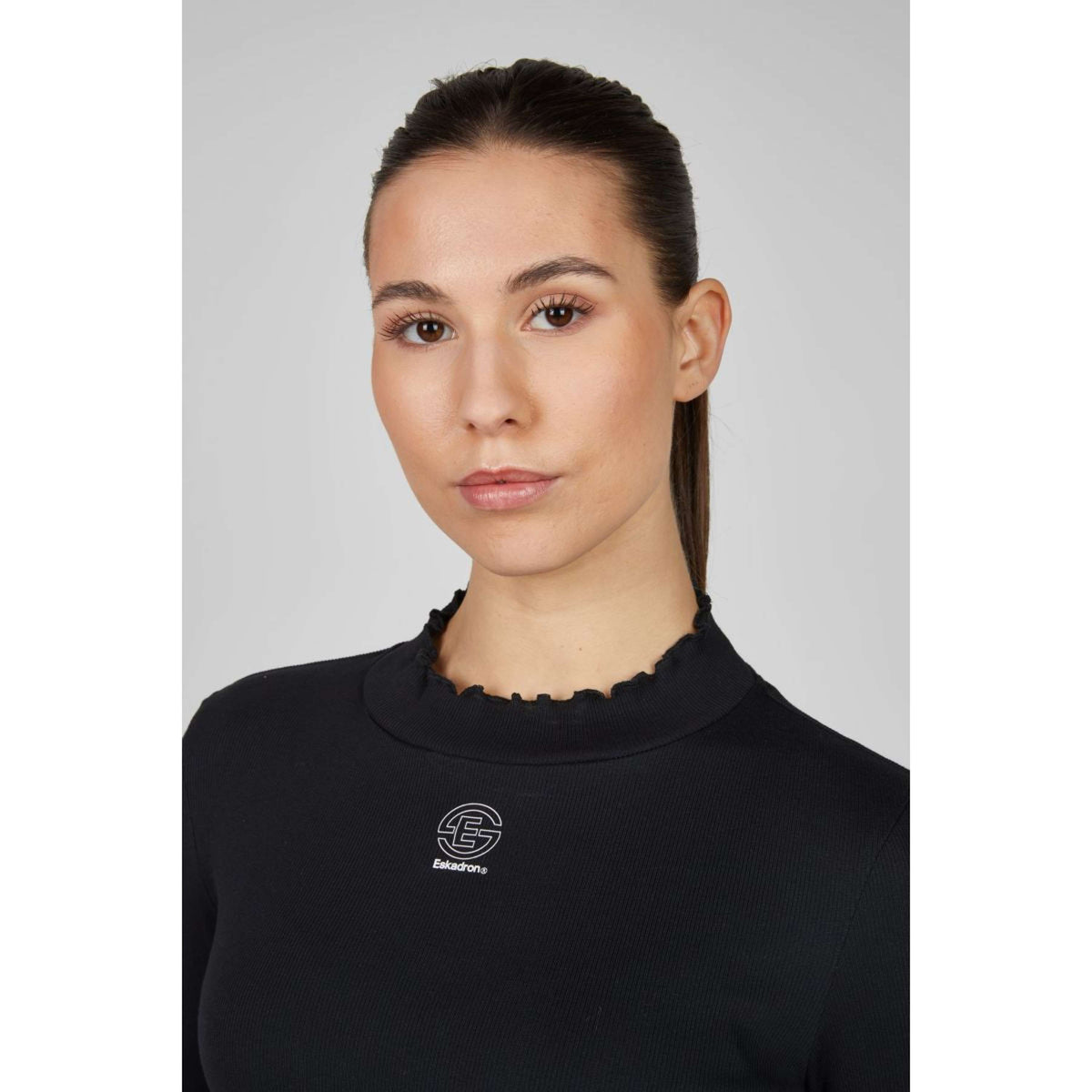 Eskadron Maglietta Dynamics Turtleneck Rib Maniche Lunghe Nero