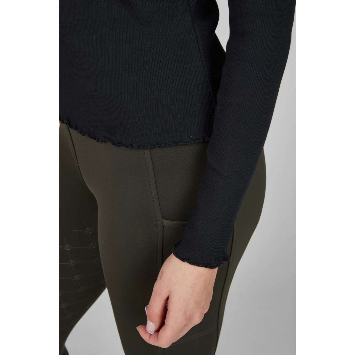 Eskadron Maglietta Dynamics Turtleneck Rib Maniche Lunghe Nero