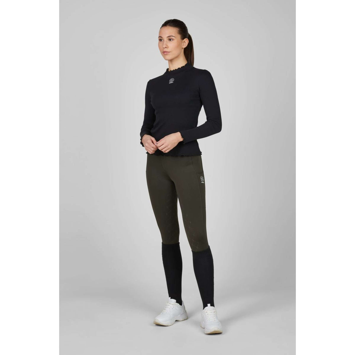 Eskadron Maglietta Dynamics Turtleneck Rib Maniche Lunghe Nero