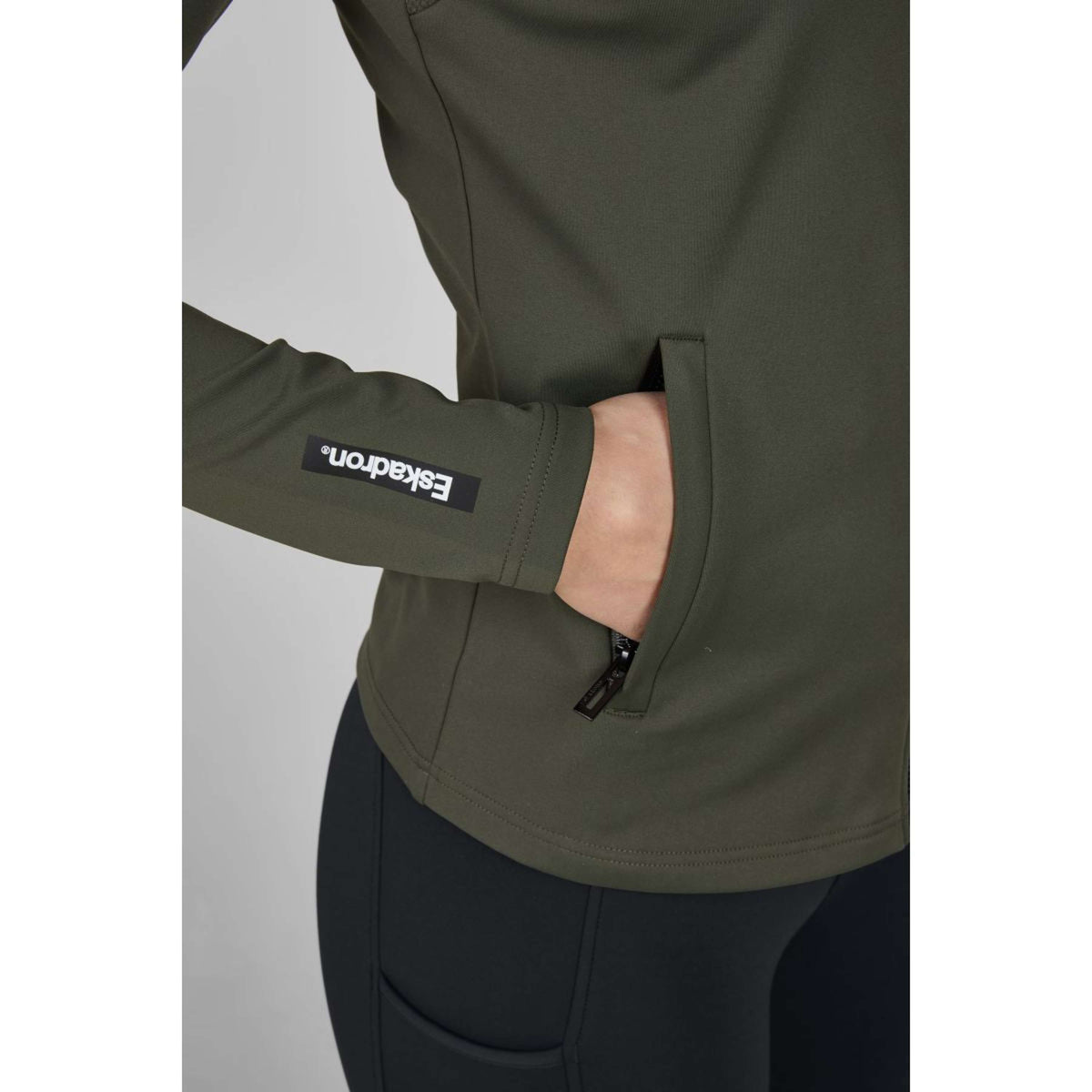 Eskadron Felpa con cappuccio e zip Dynamics Zip Olive