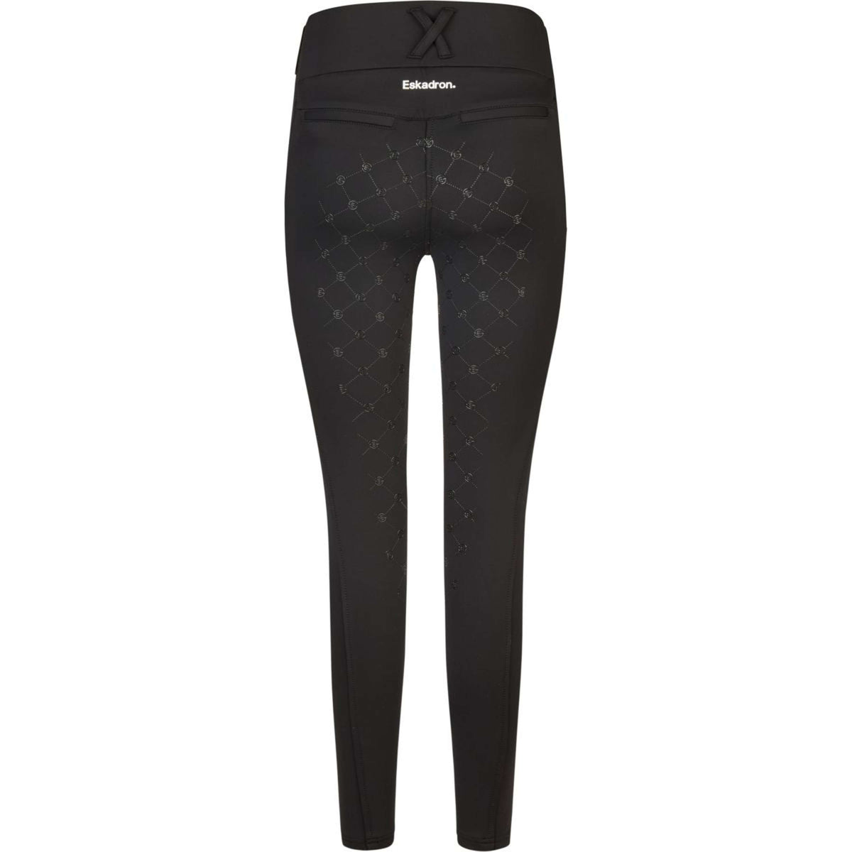 Eskadron Leggings da Equitazione Dynamics Flex Core Full Grip Nero