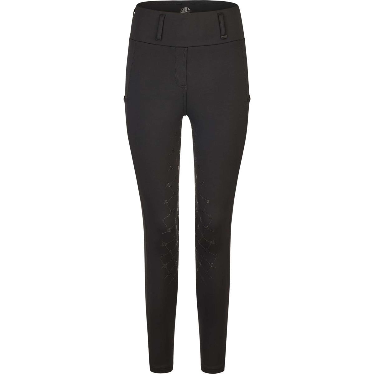Eskadron Leggings da Equitazione Dynamics Flex Core Full Grip Nero