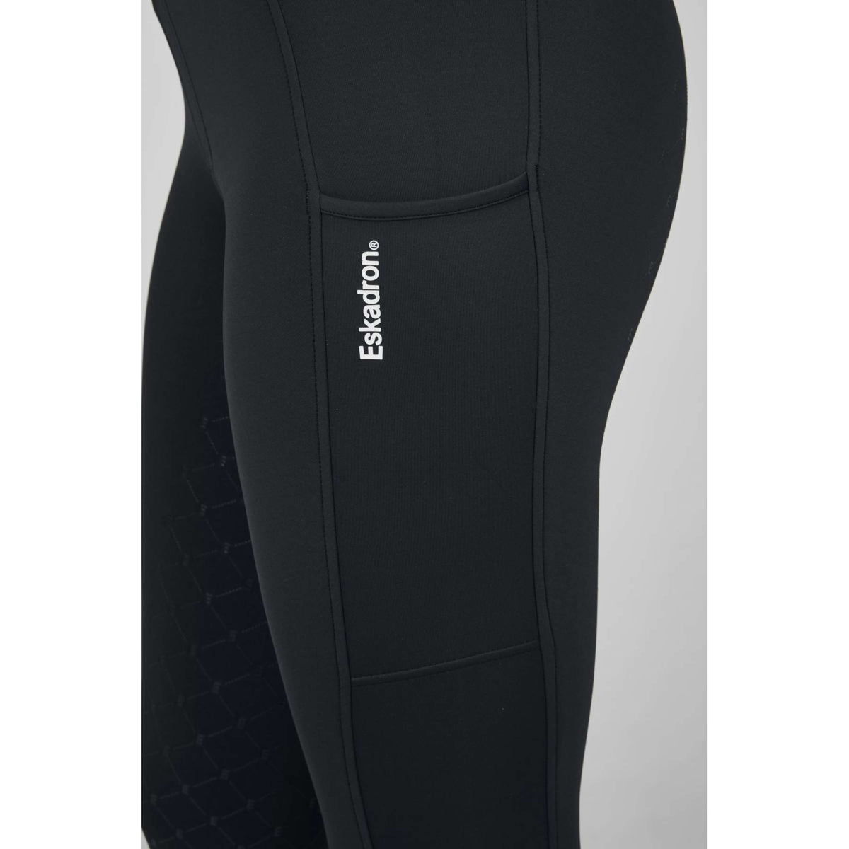 Eskadron Leggings da Equitazione Dynamics Flex Core Full Grip Nero