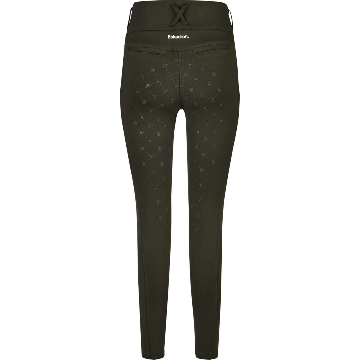 Eskadron Leggings da Equitazione Dynamics Flex Full Grip Olive