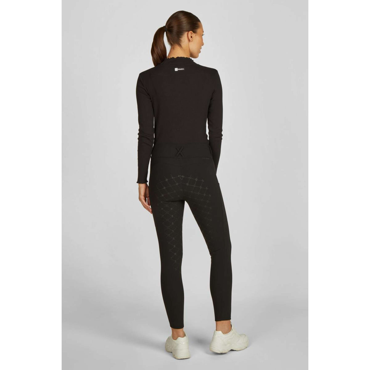 Eskadron Leggings da Equitazione Dynamics Cosy Full Grip Nero