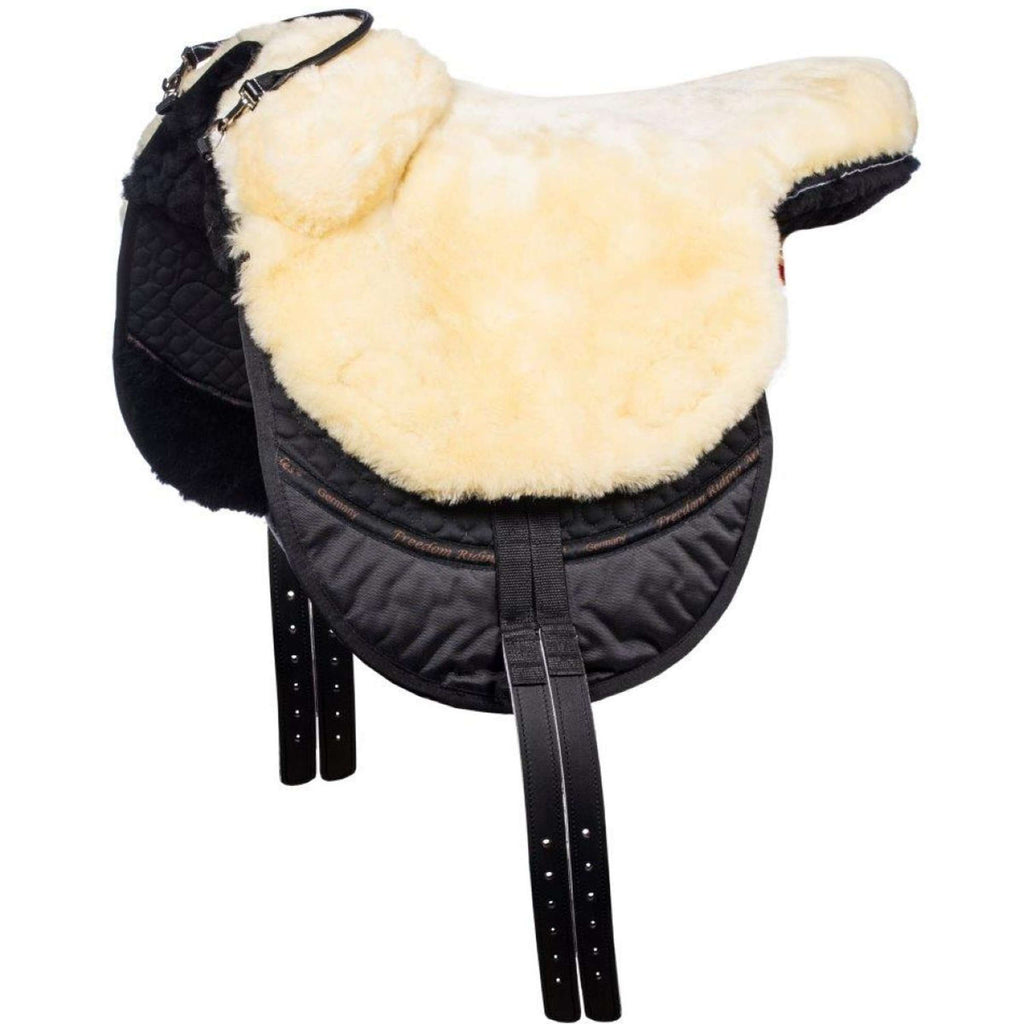 F.R.A. Cuscino per monta a pelo Macon Extra Merino Nero/Naturale