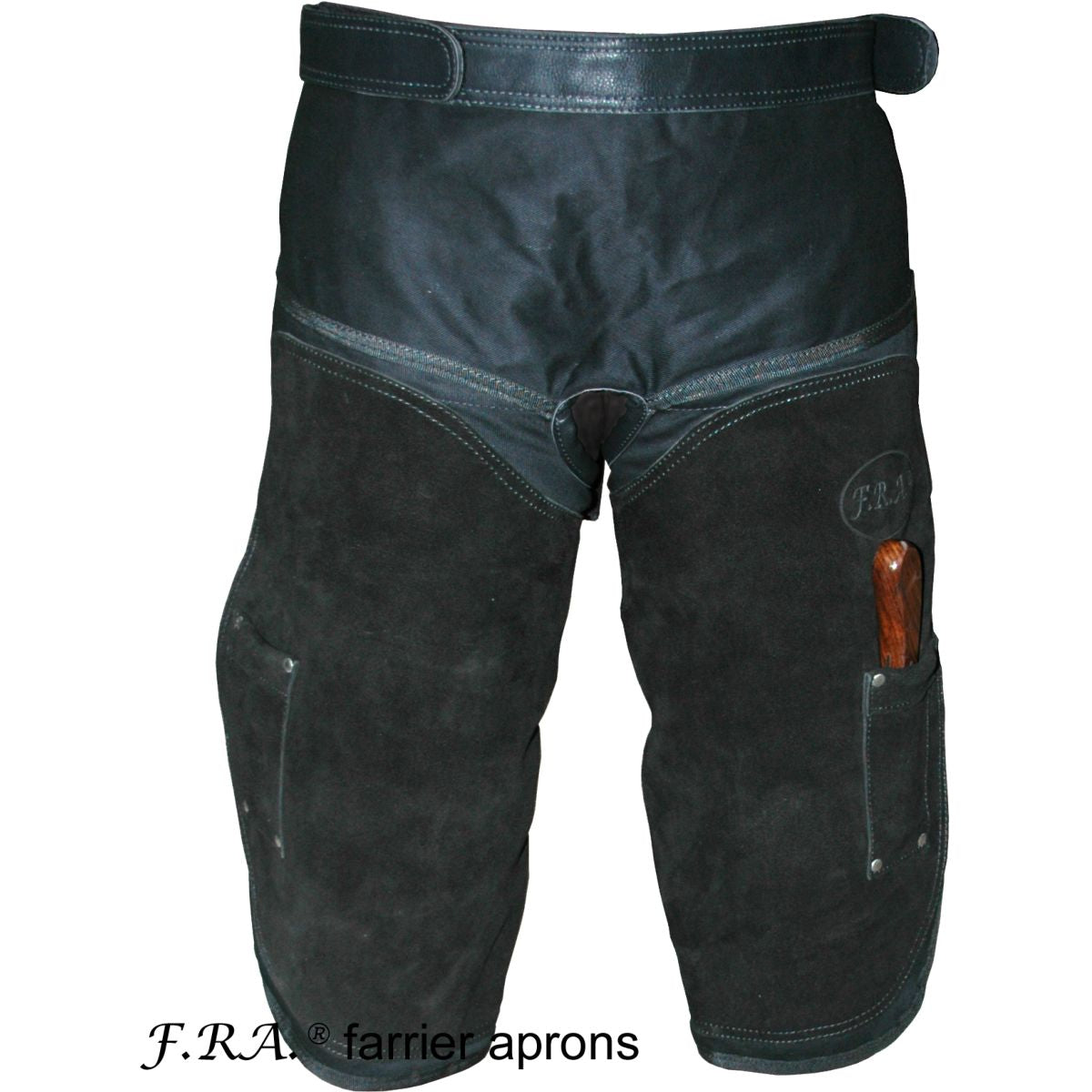 F.R.A. Grembiule da Maniscalco Prof Suède/Canvas Nero