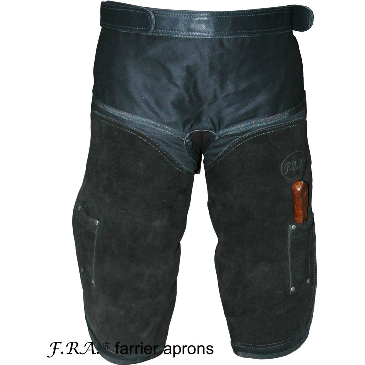 F.R.A. Grembiule da Maniscalco Prof Suède/Canvas Nero