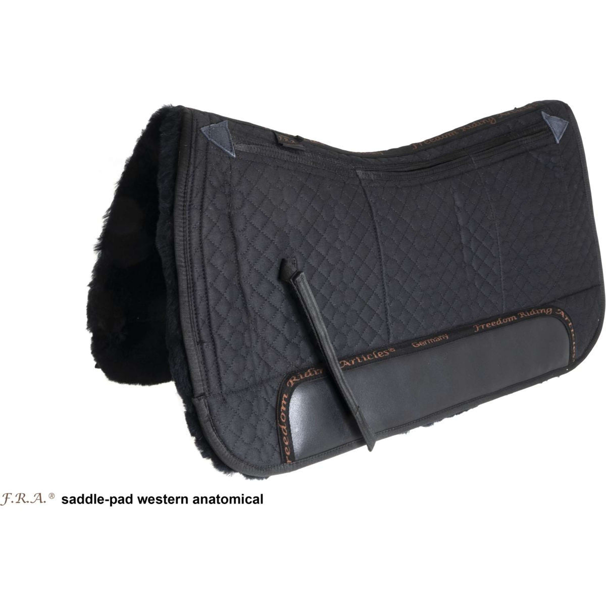 F.R.A. Westernpad De Luxe Extra Pelliccia Completa 3 Tasche con Inserti Nero