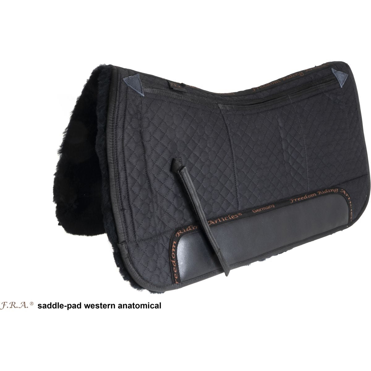 F.R.A. Westernpad De Luxe Extra Pelliccia Completa 3 Tasche con Inserti Nero