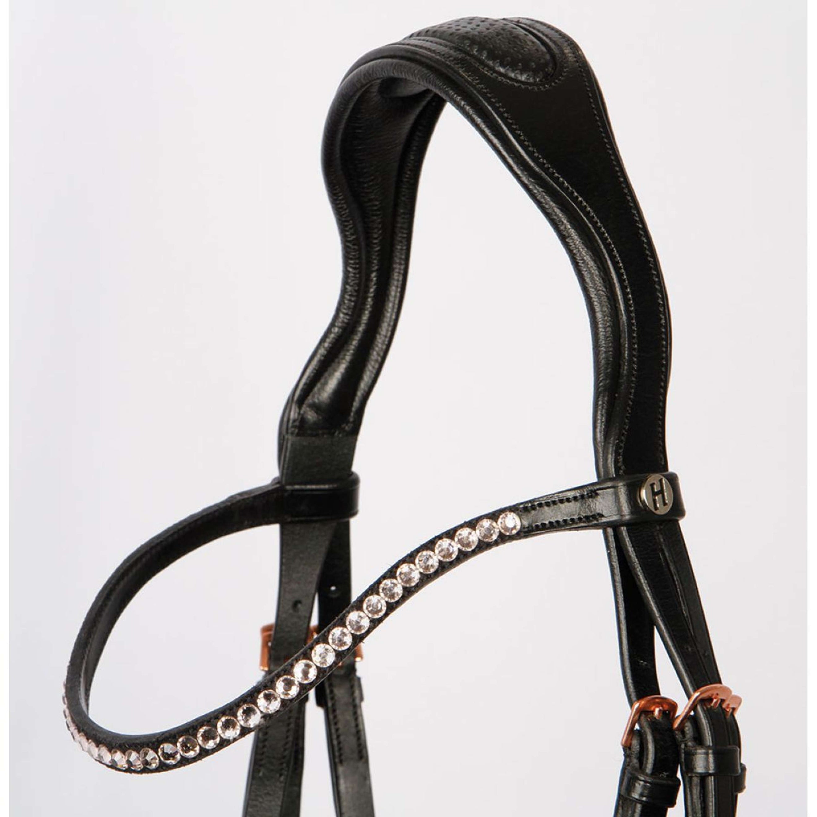 Harry's Horse Briglia Rosegold Lacque II con Caveson Svedese Nero Harry's Horse Briglia Rosegold Lacque II con Caveson Svedese Nero