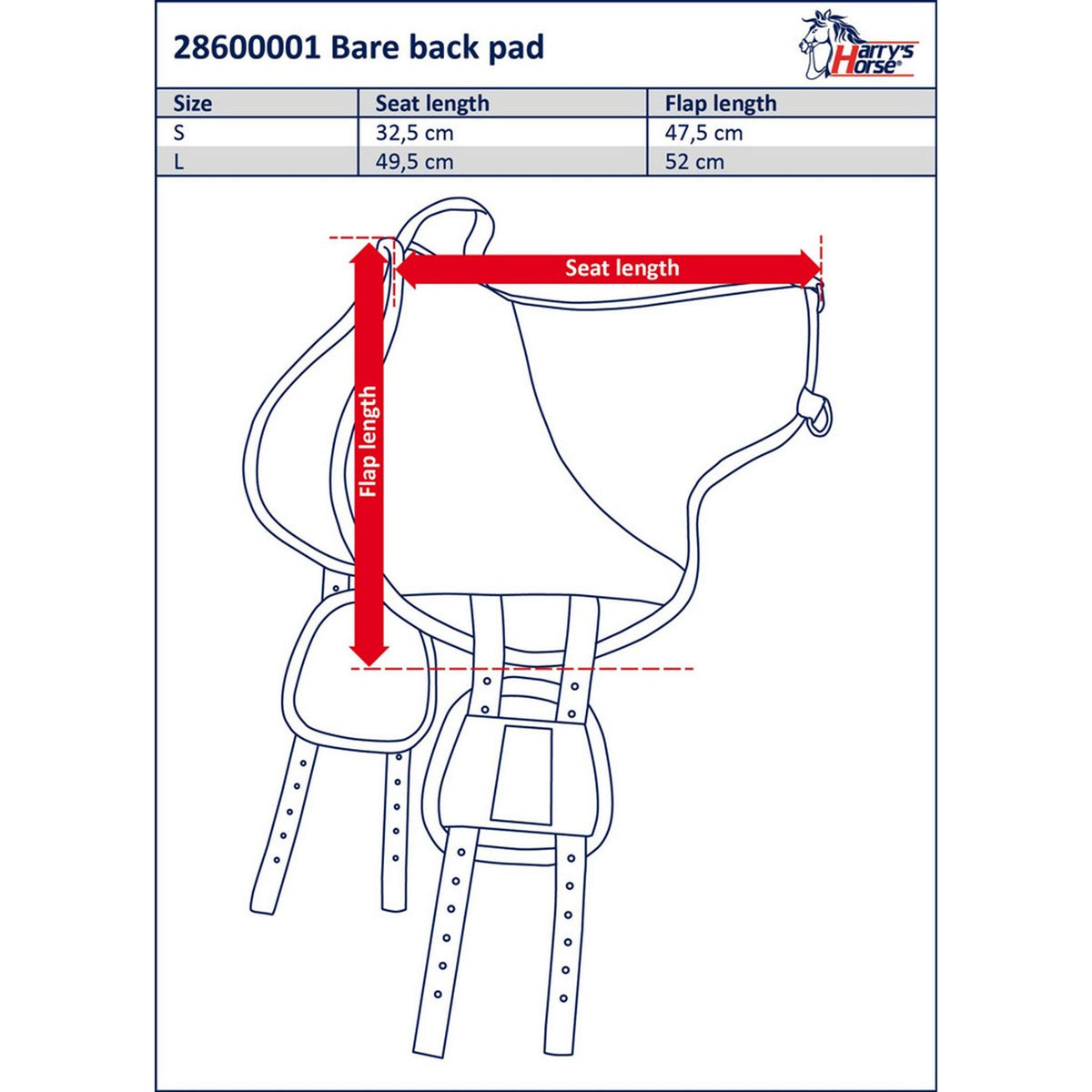 Harry's Horse Bareback Pad Nero