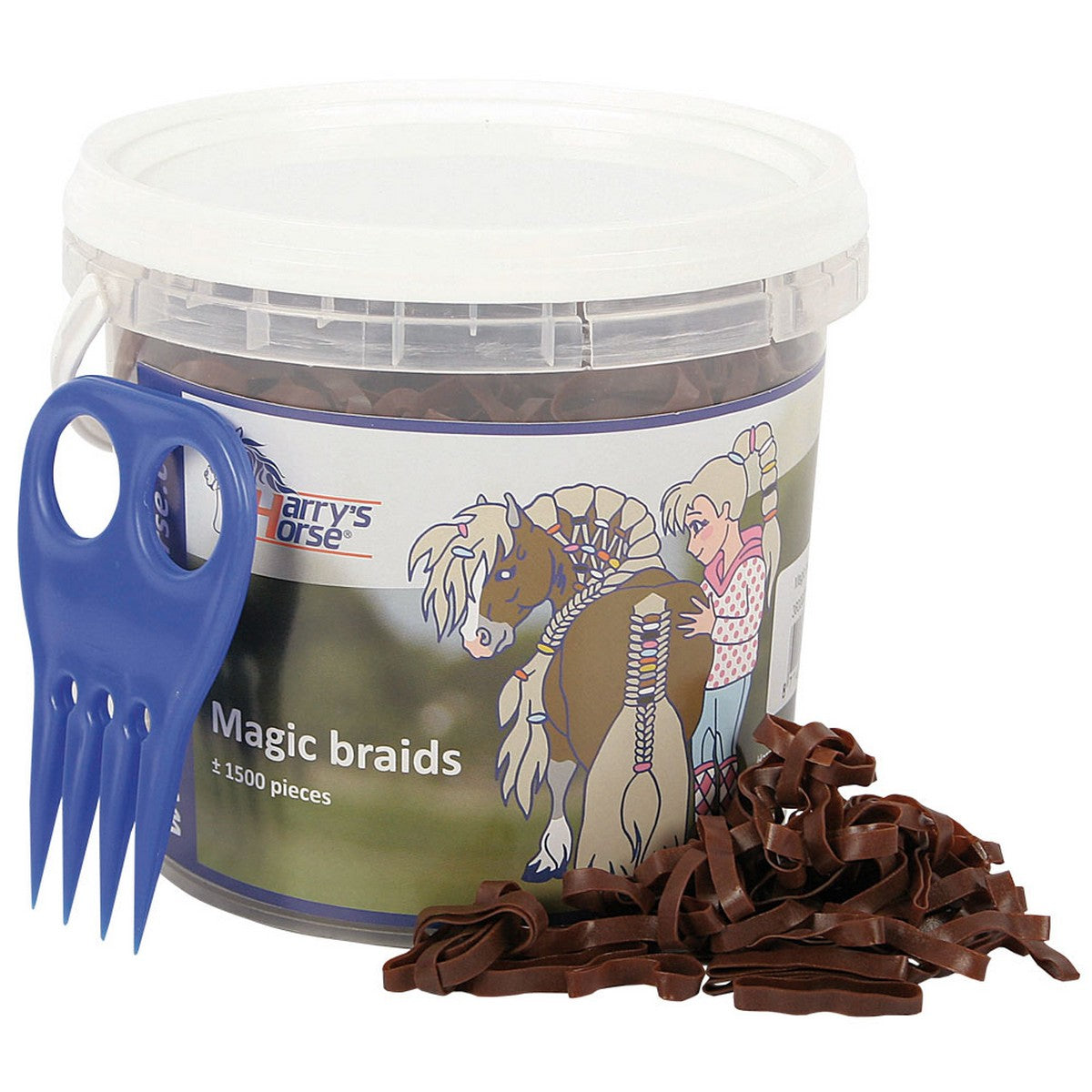 Harry's Horse Elastici Magic Braids Marrone