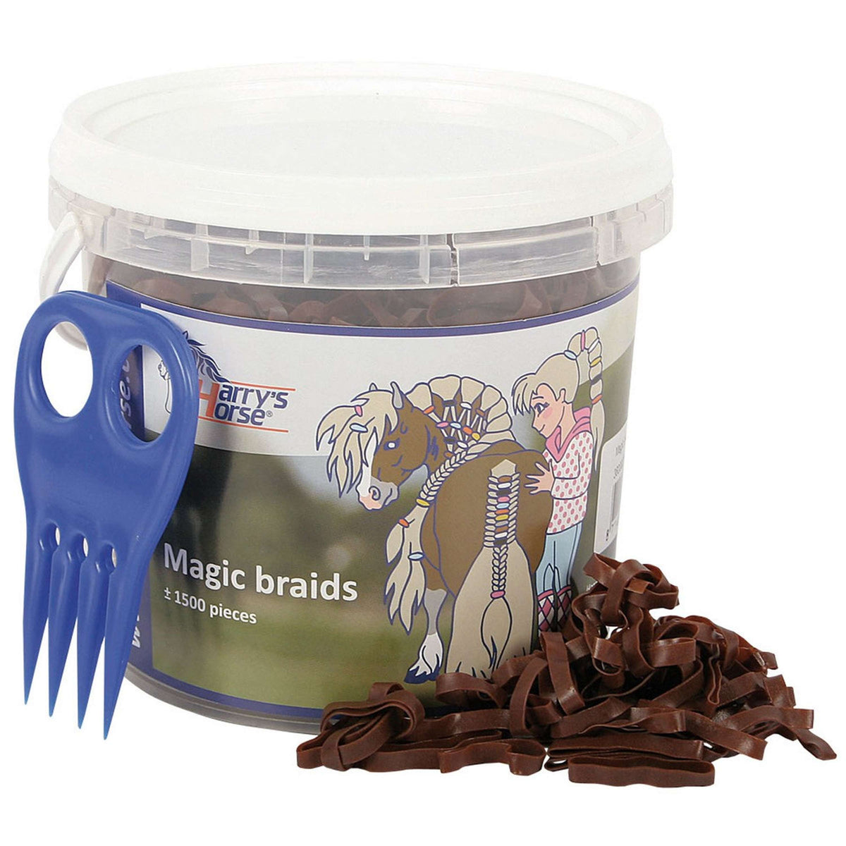 Harry's Horse Elastici Magic Braids Marrone