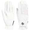 Harry's Horse Guanti da Equitazione Domy Suede Mesh Bianco
