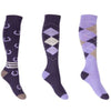 HKM Calze da Equitazione Cardiff Viola/Viola