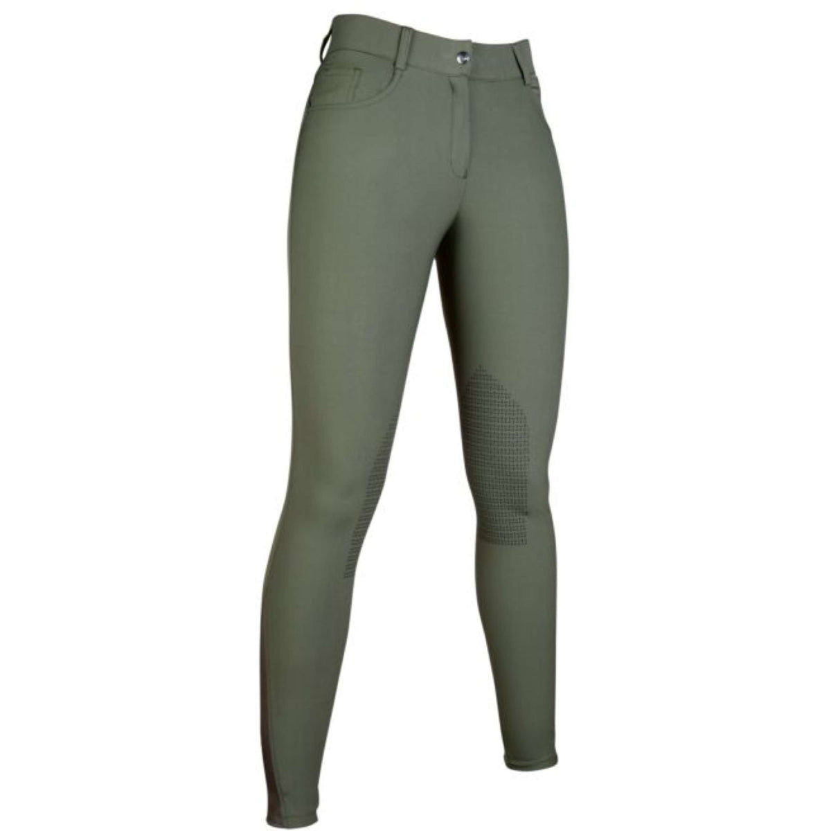 HKM Pantaloni da Equitazione Sunshine Verde Oliva
