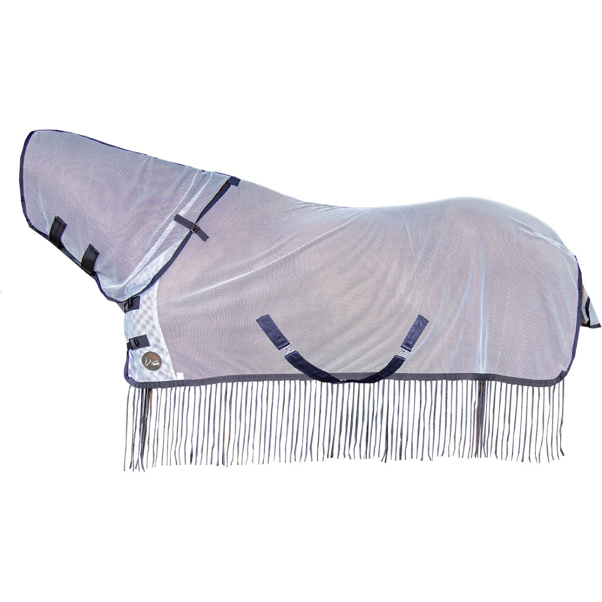 HKM Coperta Antimosche Fringes Argento/Grigio