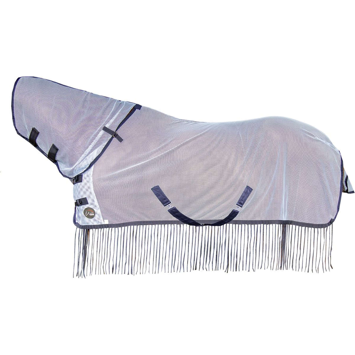 HKM Coperta Antimosche Fringes Argento/Grigio