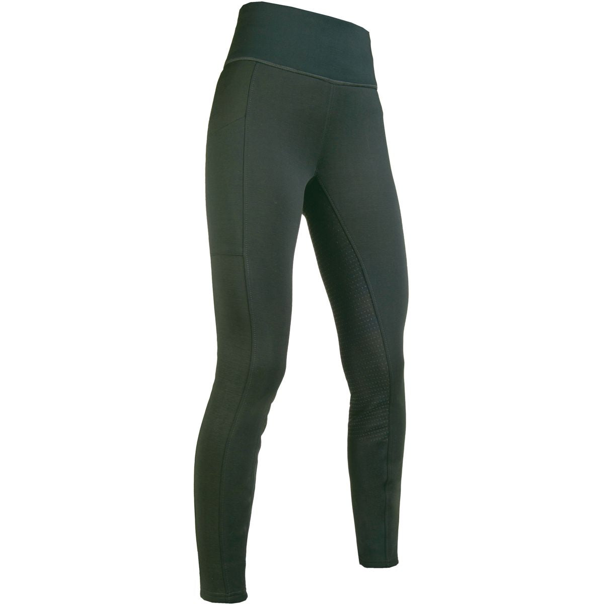 HKM Leggings da Equitazione Verde scuro