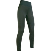 HKM Leggings da Equitazione Verde scuro