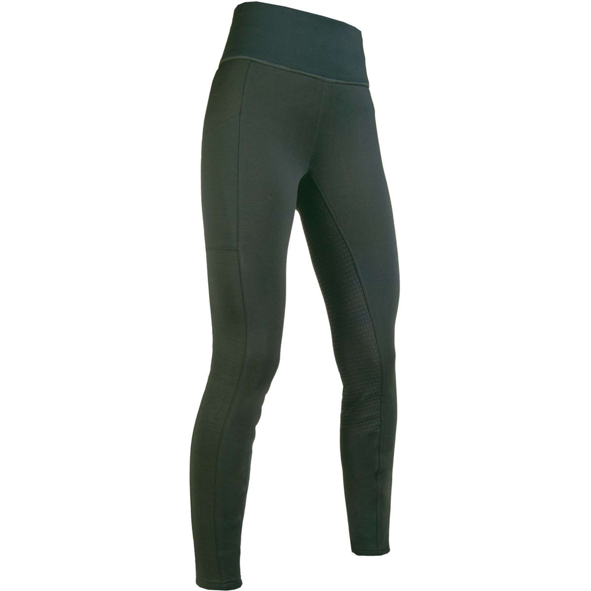 HKM Leggings da Equitazione Verde scuro
