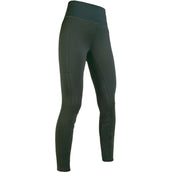 HKM Leggings da Equitazione Verde scuro