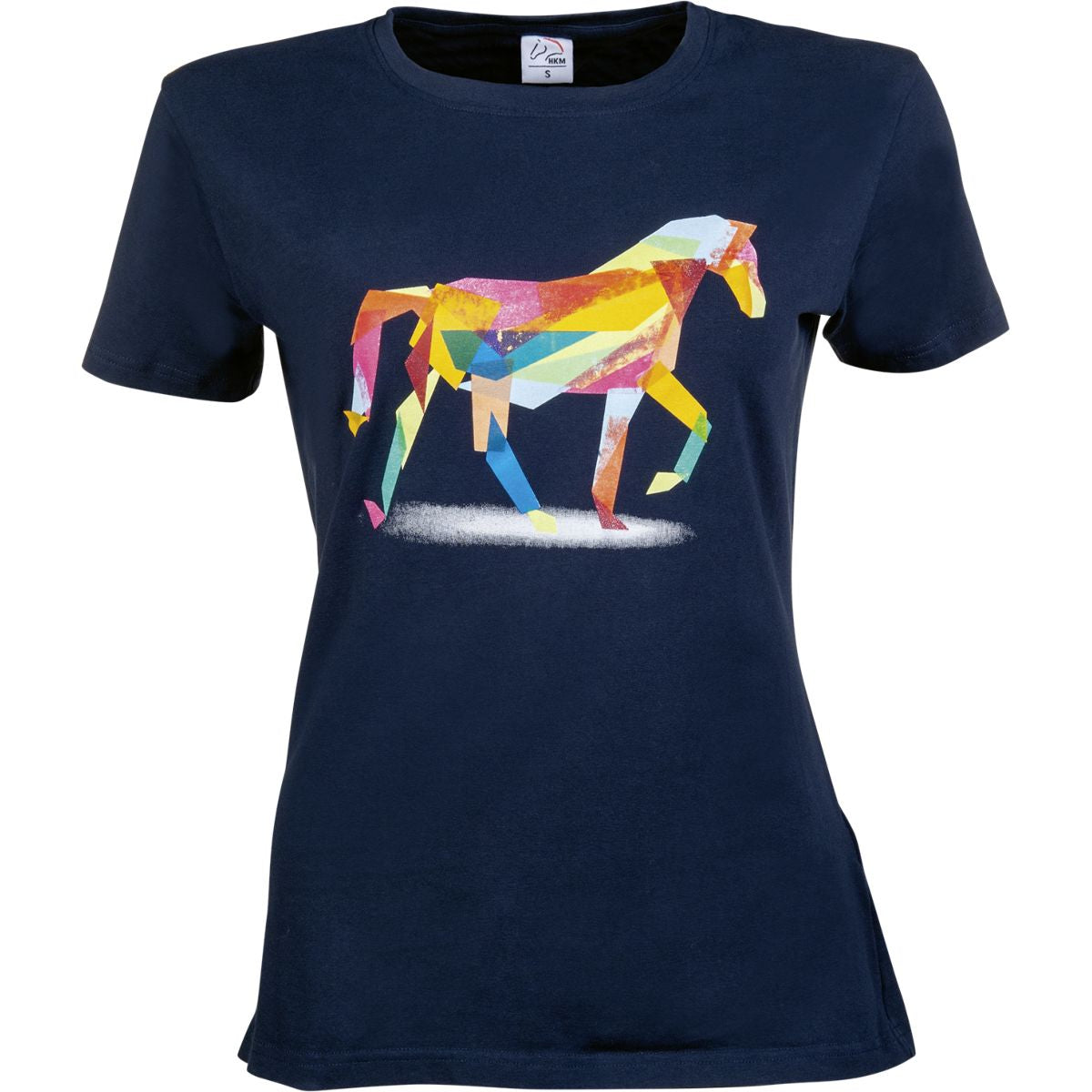 HKM T-Shirt Colourful Horse Blu scuro