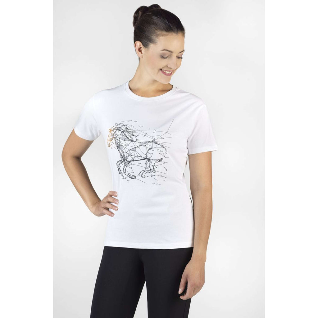 HKM Maglietta Geometrical Horse Bianco