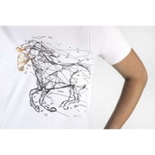 HKM T-Shirt Geometrical Horse Bianco