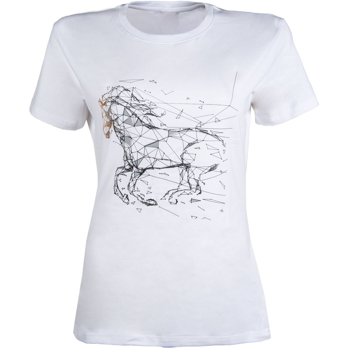 HKM T-Shirt Geometrical Horse Bianco