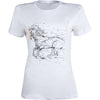 HKM Maglietta Geometrical Horse Bianco