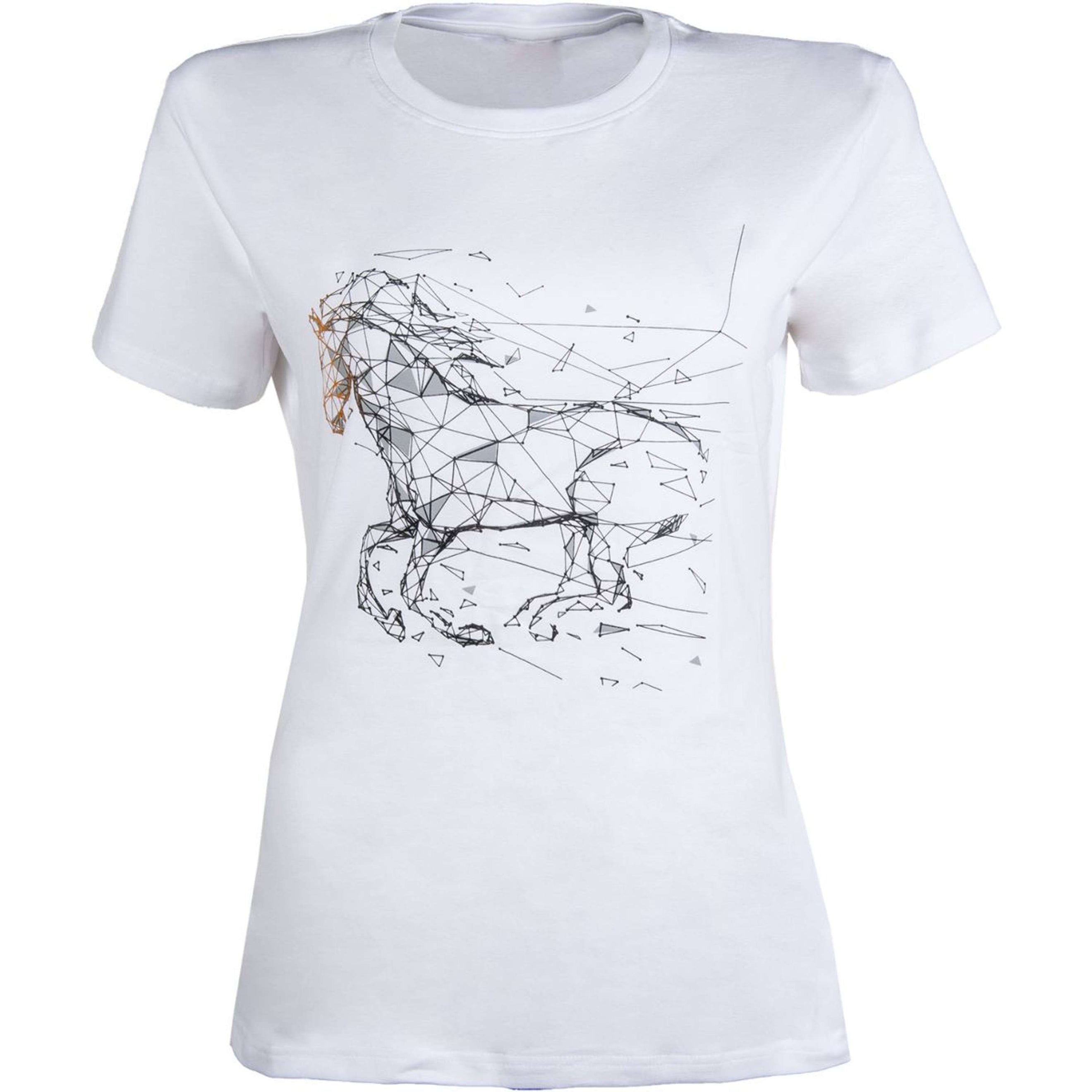 HKM T-Shirt Geometrical Horse Bianco