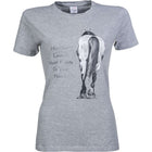 HKM Maglietta Horses leave Hoofprints Maniche Corte Grigio