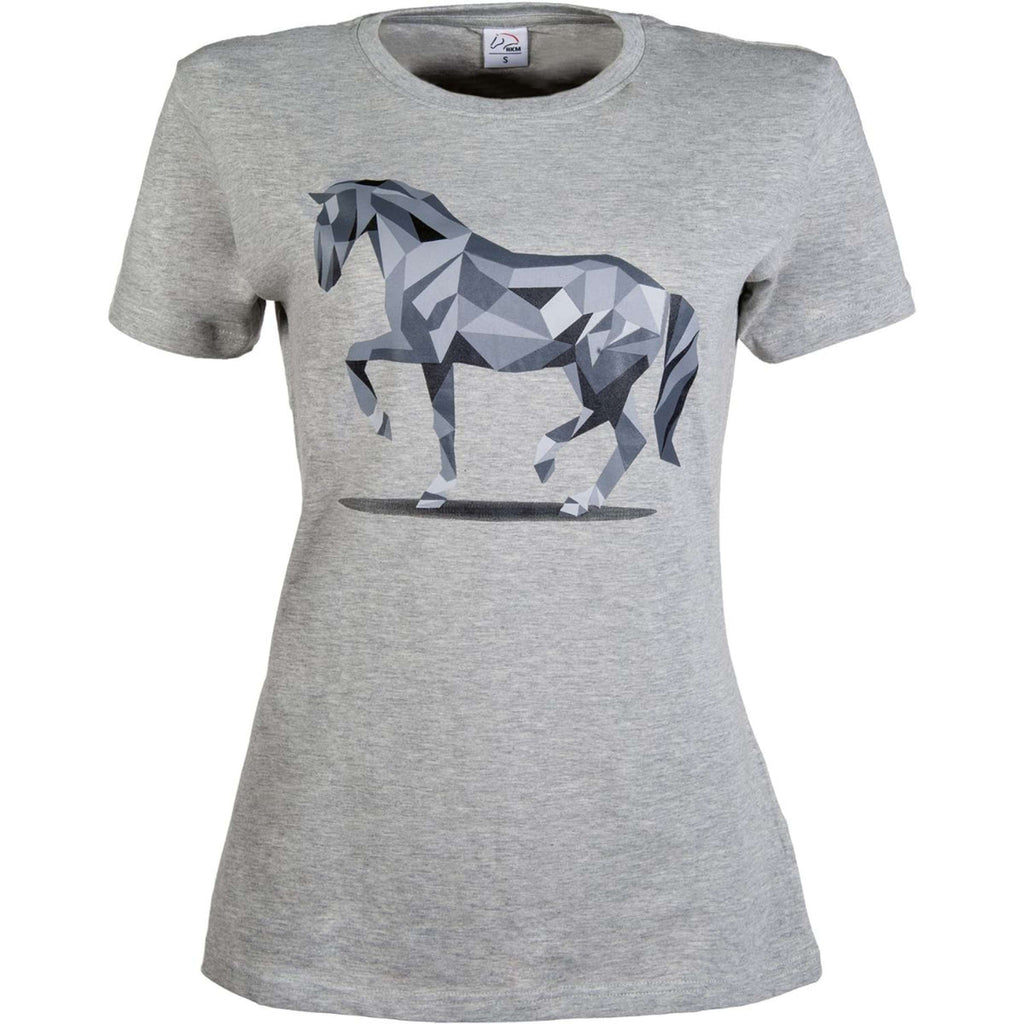 HKM Maglietta Graphical Horse Grigio chiaro/Melange