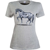HKM T-Shirt Graphical Horse Grigio chiaro/Melange