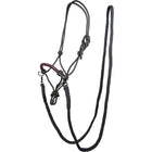 HKM Cavezza in Corda Strass Deko con le Redini Grigio scuro/vite